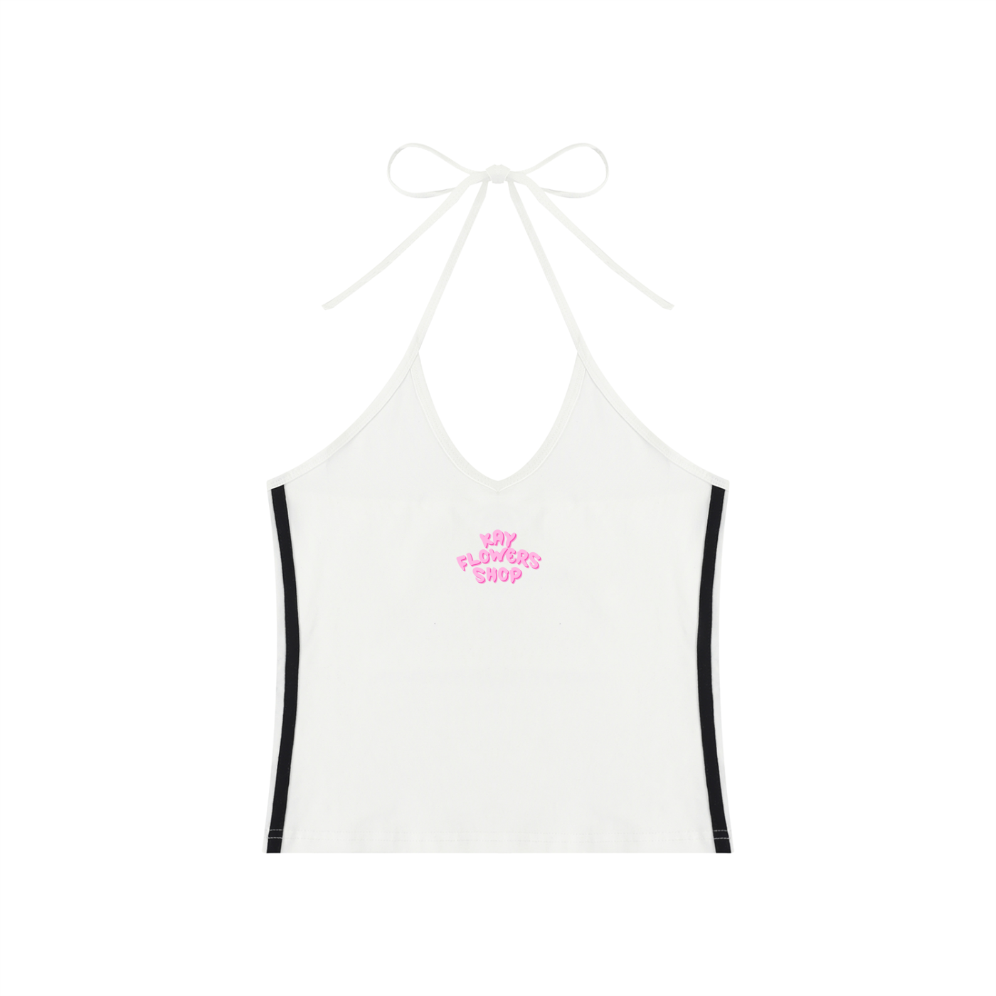 Women's Color Block Halter Crop Tank Top