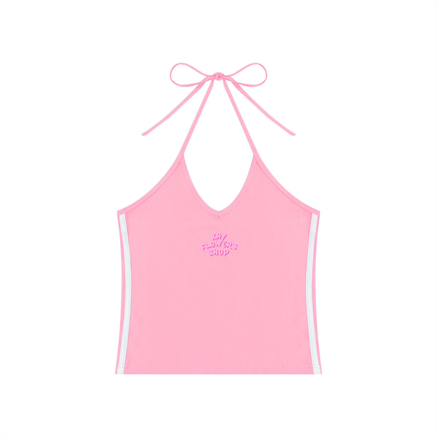 Women's Color Block Halter Crop Tank Top