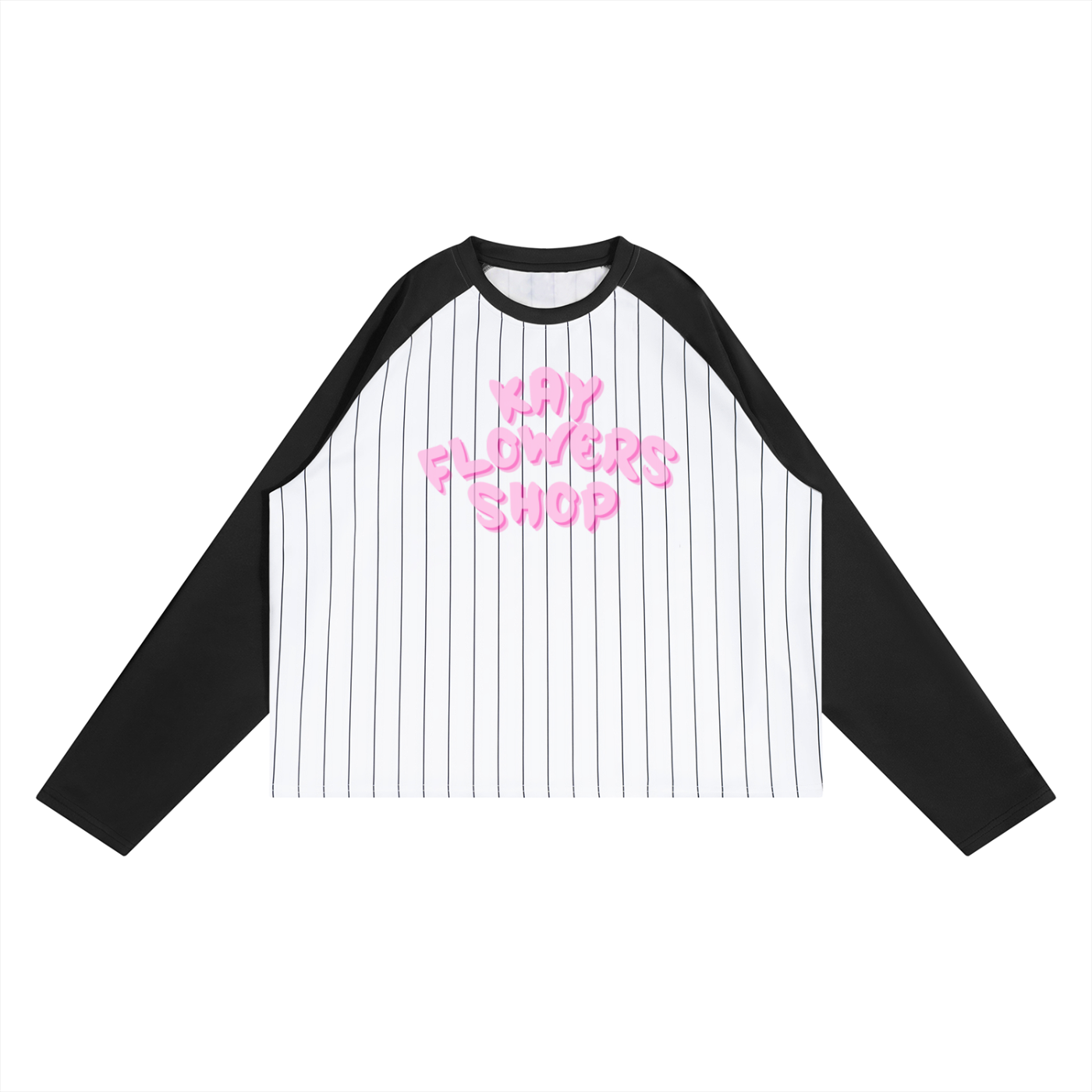 Unisex Striped Raglan Long Sleeve T-Shirt