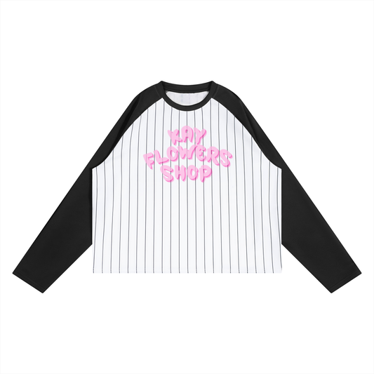 Unisex Striped Raglan Long Sleeve T-Shirt