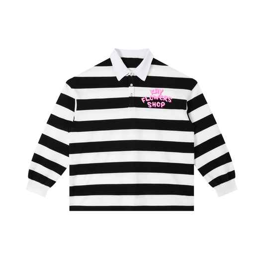 Color Block Stripe Polo Shirt
