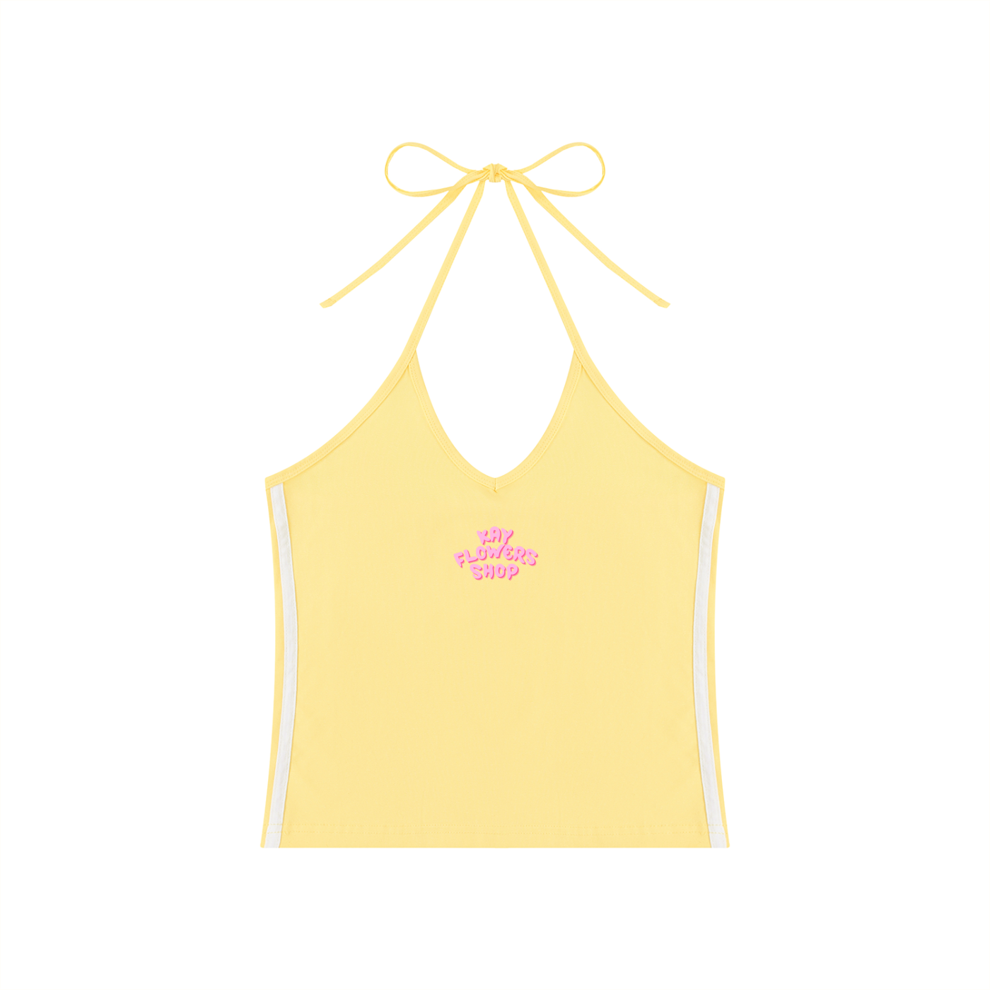 Women's Color Block Halter Crop Tank Top